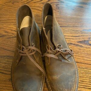 Clarks Brown Chukka Boots with Crepe Sole